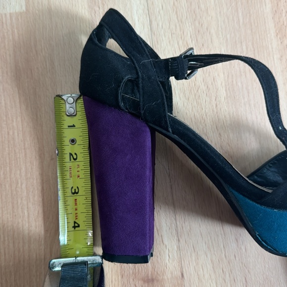 Trendy color block platform heels - Picture 5 of 6